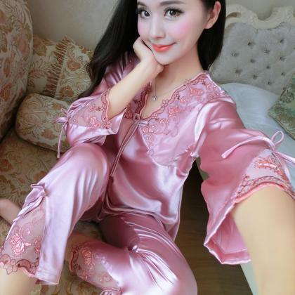 China Silk Pajamas, Sexy, Fashion, Bed Use, Choose..